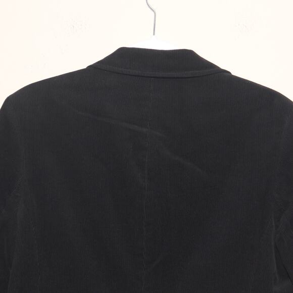 Laura Ashley Black Corduroy Blazer Jacket Size 10 - Picture 7 of 10